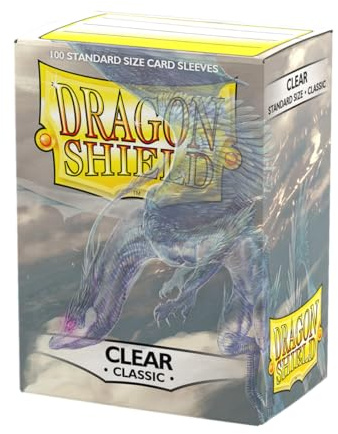 Dragon Shield | Standard Size Card Classic Sleeves | 100 CT - Smooth & Tough Premium TCG Sleeves - Compatible with Pokemon, Flesh & Blood, One Piece & Magic the Gathering | Clear