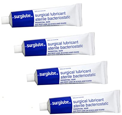 Surgilube Surgical Lubricant Sterile Bacteriostatic Jelly - 4.25 Ounces Each (Value Pack of 4)