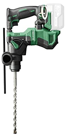 HiKOKI Martillo Perforador SDS-Plus a Batería - 18 V, 1.3 J - Sin Escobillas, 2 Modos, Luz LED, Baja Vibración, Mango Ergonómico - Perforación en Hormigón hasta 18 mm