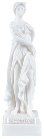 BEAUTIFUL GREEK STATUES Demeter Statue Göttin der Ernte und Landwirtschaft, Alabaster, 16 cm