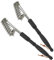 com-four® 2X Multifunktionale Grillbürste aus Edelstahl - 44,5 cm Hitzebeständiger Griff - Grillzubehör für BBQ, Gasgrill und Gussrost (02 Stück - Grillbürste mit Spirale)