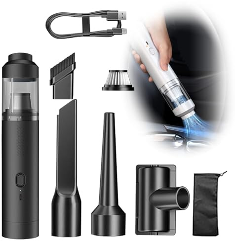 Slim V8 Mate Cordless Car Vacuum High Power 12000pa/30aw,High Power Handheld Car Vacuum Cleaner,Portable Car Aspiradora Para Carro,4 In 1 Portable Car Vacuum,2 Speeds Slim Pocket Car Vacuum (B)