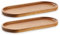 Wood Serving Trays 29x10.5CM Charcuterie Boards Oval Wooden Plates Wood Serving Platter Cheese Dinner Plates Bulk for Dessert Snack Bread Fruit Appetizer Dishes (2)
