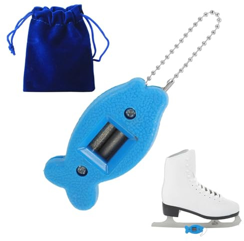 Tokaneit Schlittschuhkufen Schleifer,Manueller Schlittschuh Kufenschleifer,Schlittschuhschärfer,Tragbarer Schlittschuh Klingenschärfer,Schlittschuh Schleifwerkzeug,Eismesser Schärfgerät