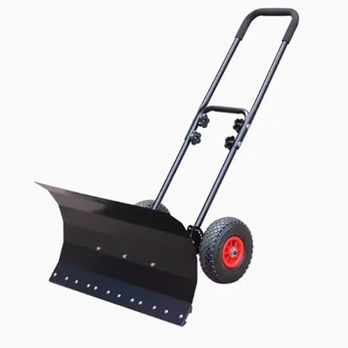 Pala Da Neve Con Ruote, Spazzaneve, Pala Da Neve A Spinta, Pala Da Neve In Metallo, Pala Da Neve A Spinta Per La Rimozione Della Neve, Angolazione E Altezza Regolabili