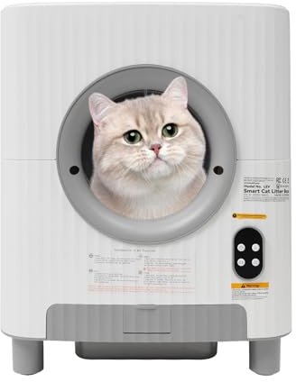 Katzenklo Selbstreinigend, Automatische Katzentoilette mit Großem, 2,4G und 5G Wi-Fi Verbindung, Geruchsbeseitigung, Intelligenter Reinigung App-Steuerung, Intelligente Überwachung für Mehrere Katzen