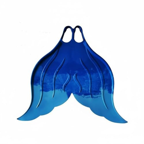 Qianly Monopinna Coda Sirena Materiale Monopinna a Coda di Sirena Allenamento Nuoto Pinna da Immersione Monolitica , Blu Iridescente , 30-33