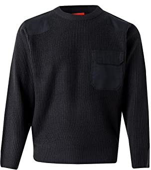 VELILLA 100; Jersey Punto Grueso con Cuello Redondo; Color Azul Marino; Talla M