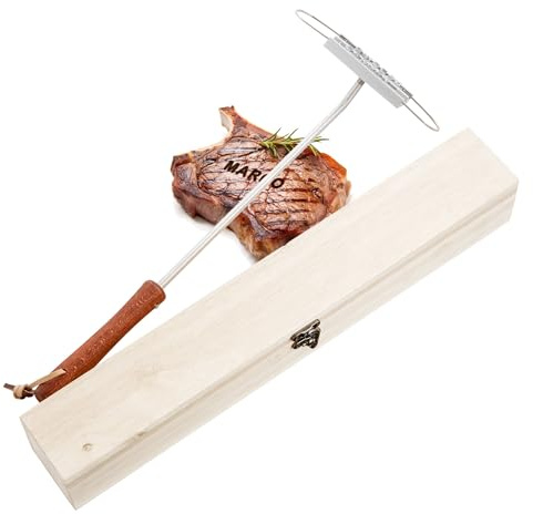 BBQ Brandeisen mit Buchstaben-Set und Holzbox, Fleischstempel für den Grill, Grillzubehör, Fleisch-Branding, Geschenkideen für Männer und Frauen, Vatertagsgeschenk