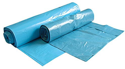 Müllbeutel, LDPE-Müllsäcke, LDPE-Müllbeutel, LDPE Abfallsack, Müllbeutel, PE-Müllbeutel, Müllsack, 60/70 my, 240l, blau, gelegt, Größe:60 my