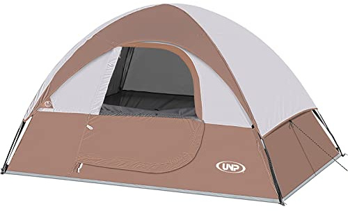 UNP Camping Zelt 2 Personen - Zelt 3 Personen, Ultraleicht Kuppelzelte | Wasserdicht, Winddicht, Mit Regenschutz, Einfach Aufzubauen, Tragbares Festival Zelt Camping & Event Shelter