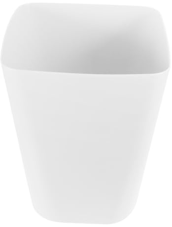 KITANDOVE Papelera Cuadrada Grande De Plástico Para Hogar y Oficina Color Blanco Diseño Simple Adecuado Para Cocina y Baño Capacidad De 10 Litros