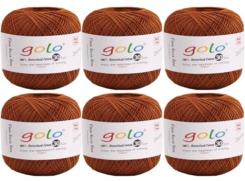 golo virkgarn 6 bollar broderigarn för virkning för handstickat virkgarn gänga virkning