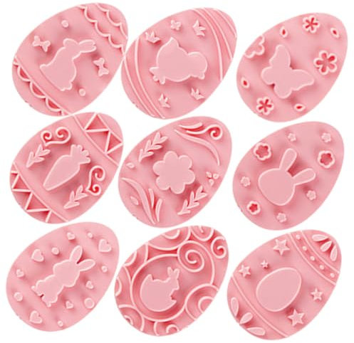 Cabilock 9pcs Easter Cookie Mold DIY Baking Tool for Festive Cookies Easy Clean Comfortable Grip for Home Professional Use Fun Shapes for All Ages