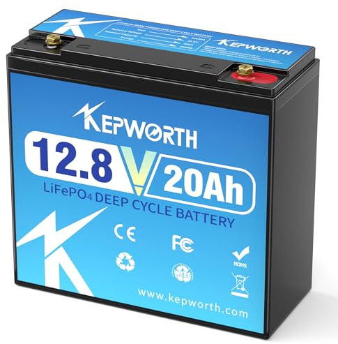 KEPWORTH Batería Litio 12V 20Ah, Batería LiFePO4 12V