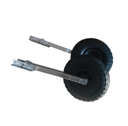 FonHNDG Slipräder for Schlauchboote, Slipwagen aus Edelstahl mit 10-Zoll-Rädern for Aluminiumboote für Schlauchboot, Gummiboot(Pneumatic Wheels)