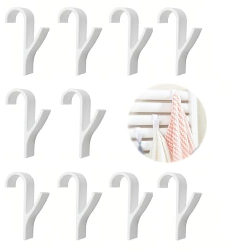 JYNXOR 10 Pcs Handtuchhalter Heizkörper Weiß Haken für heizkörper,haken heizung badheizkörper Handtuchheizkörper ABS handtuchhalter heizung einhängen für alle Standard Heizkörper