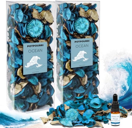 Scent-Hi Natural Ocean Scented Pot Pourri with 10ml Essential Oil
