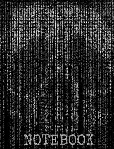 IT Computer Virus Skull Matrix Composition Book - 200 College Ruled Pages