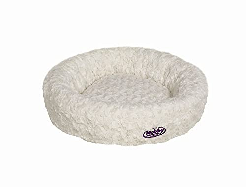 Nobby 71485 Donut Kissen für kleine Hunde und Katzen Arusha Ø 45 cm weiß