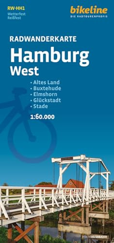Radwanderkarte Hamburg West RW-HH1: Altes Land – Buxtehude – Elmshorn – Glückstadt – Stade, 1:60.000 (bikeline Radwanderkarte)
