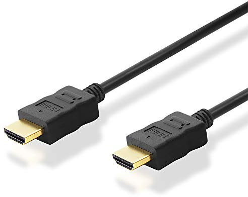 BestPlug 5 Meter Universal HDMI Kabel mit Ethernet, HDMI Stecker auf HDMI Stecker vergoldet, High Speed, geeignet für 3D HD FullHD UHD 4K, Schwarz
