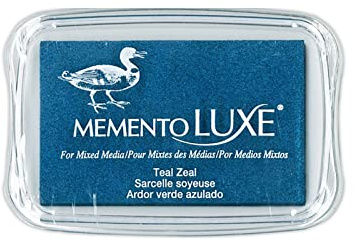 Tsukineko Memento Luxe Stempelkissen für Verschiedene Medien, Blaugrün, ML000602, One Size