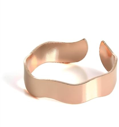 jewellerybox Rotgold getaucht Sterlingsilber Wellig Band Zehenring