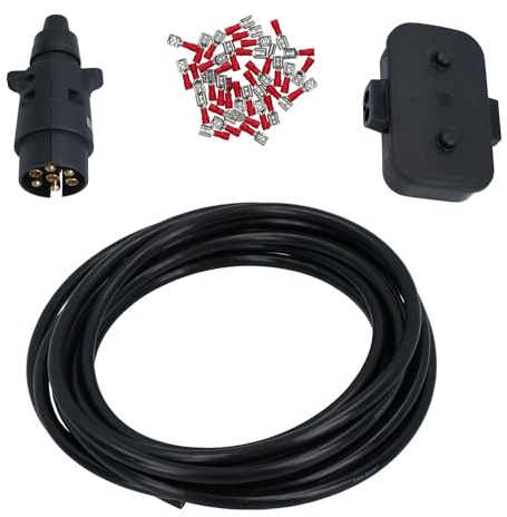 AB Tools Trailer Light Electrics Rewire Kit Plug, Junction Box, 10m Cable Wire Terminals