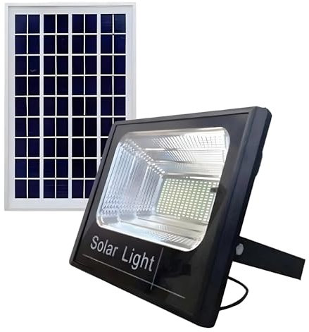 Faro led smd 60W watt con indicatore Carica Pannello Solare e Telecomando