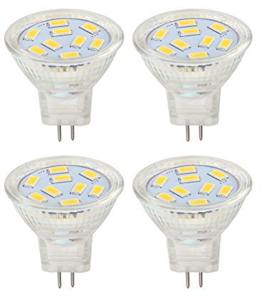 HRYSPN Gu4 Mr11 LED 12v 2w Lampen spots Lampe warmweiss 3000 K, ersetzt 20W Halogenlampen, 200lm, 120°Abstrahlwinkel.(4er Pack)