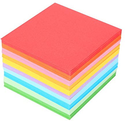 Faltpapier,520 Blatt 7x7cm Origami Faltblätter Bastel Faltpapier Unterstützung Kann Schreiben Zehn Farben Origami Papier für Kinder/Erwachsene//Anfänger