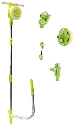 U Shape Telescopic High-rise Window Mirror Cleaning Glass Cleaner Dust Brush, New Window Cleaner Cleaning Brush Multi Glass Cleaner Mirrors Wiper Sponge Mop Clean Windows Dust Brush