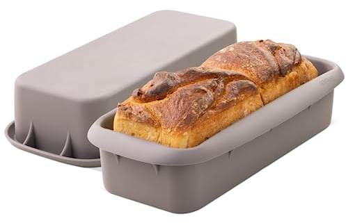 GOURMEO Stampo per Plumcake - Stampo Pane in Cassetta Rettangolare in Silicone- Teglia per Torta Pane Dolci 1 kg - Cottura in Forno fino a 230 °C - 30 cm