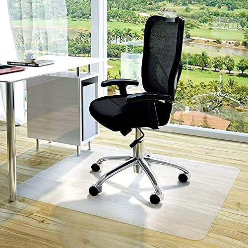Floordirekt Alfombrilla de protección para el suelo, resistente a los arañazos, antideslizante, color blanco leche, para suelo, para silla de oficina, para laminado, parqué, suelos duros (75 x 120 cm)
