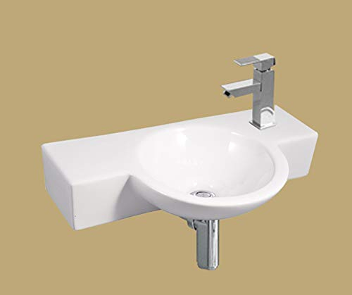 Small oval corner washbasin, ceramic countertop washbasin, small oval ceramic washbasin, mini washbasin, 40 x 23 x 8 cm