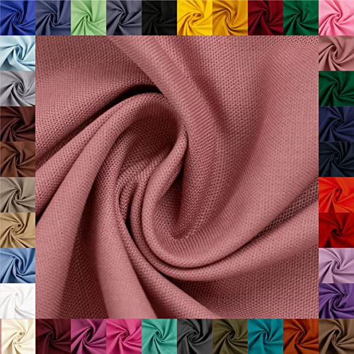 Swafing Heide Baumwollstoff Webware Uni Coupon (Altrosa, 1m) - 36