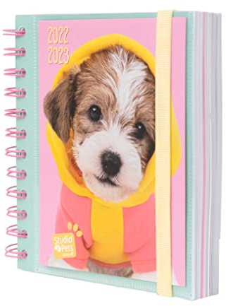 Grupo Erik Schulplaner 2022 2023, Studio Pets Dogs Schulkalender 2022 2023, Terminkalender 14x16 cm, ein Tagesplaner für ein erfolgreiches Schuljahr, AEEDPM2212