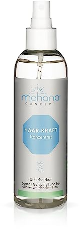 mahana concept Haar-Kraft Konzentrat gegen Haarausfall – Stärkt Haarwachstum & Haarwurzeln – Natürliches Kopfhaut-Tonikum mit Koffein & Pflanzenextrakten, Biotin – Haarserum für Frauen & Männer 200 ml