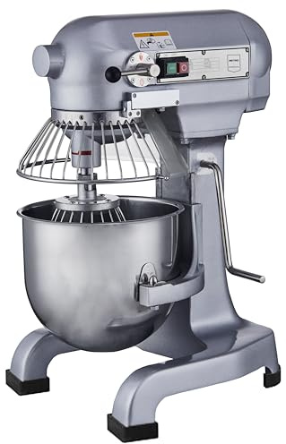 METRO Professional Planetenrührmaschine GPM1010, Aluminiumguss/Edelstahl, 46 x 39 x 61 cm, 10 L, 3 Geschwindigkeiten, 550W-230V, silberfarben