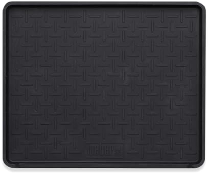 Weber Tappetino in Silicone Resistente al Calore con Bordi rialzati per Utensili da Barbecue e Protezione delle superfici, Lavabile in lavastoviglie, 1,5 x 28 x 23 cm, Nero