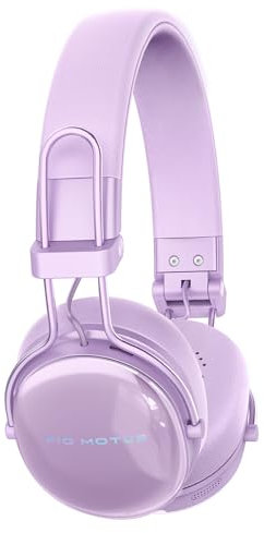 FIO MOTUS Wireless On-Ear Headphones, Active Noise Cancelling, Bluetooth 5.4, Hi-Res Sound, 55H Playtime, Lightweight and Comfortable, Foldable Design, for Home Office Travel, Purple