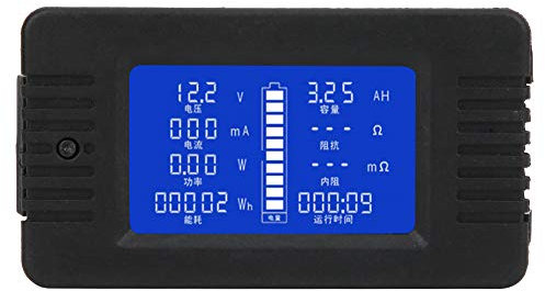 Batteriemessgerät, Kapazitätstester mit 200-A-Shunt für Energieverbrauch, Stromspannung, Multifunktional, Hochfestes Gehäuse, LCD-Bildschirm. 9 Sätze Werden (015 Englisch (mit
