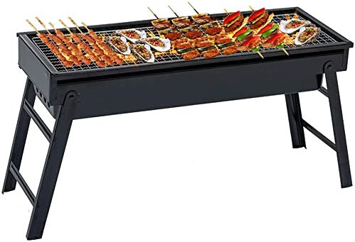 KWMAEEUID Barbecue a carbonella Barbecue Portatile - Griglia da Tavolo Pieghevole per Barbecue in Acciaio Inossidabile per Piccola griglia da Campeggio Portatile