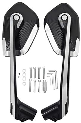 Hmtbet Motorrad Rückspiegel, Mofa Spiegel für BMW R 1250 GS F850GS R1200GS LC ADV Abenteuer Motorrad Neue R1250 GS Zubehör Seite Rückspiegel,Schwarz