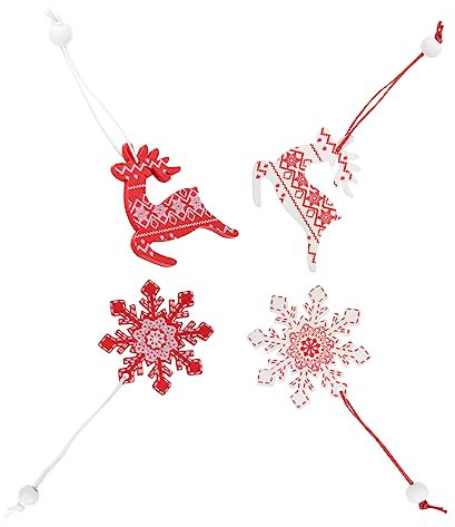 Cabilock 12stücke Teiliges Holz Anhänger Weihnachtsbaumschmuck Kreative Xmas Baumdeko Praktisch Wiederverwendbar Für Festliche Dekoration Und Feierlichkeiten