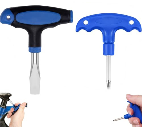 Flat Head Screwdrivers, T Handle 12mm Large Flat Head Screwdrivers and Torx Screwdriver, Ergonomic Handle Flats Screwdriver for Slotted Screws on Camera Tripod Monopods or Quick Release Plates