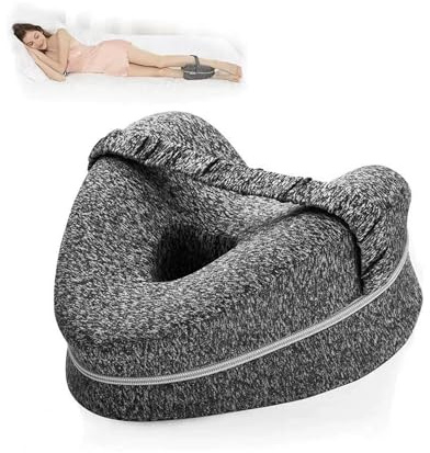 Guozyly Almohada ortopédica para piernas, almohada para piernas, almohada para rodillas para dormir de lado, almohada ergonómica para dormir de lado, almohada para piernas, con funda extraíble y