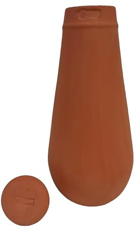 CéNi ceramics Ollas 1L - en Terre Cuite avec couvercles - Oyas 1L - Irrigation Naturelle pour Plantes d’Intérieur et d’Extérieur - Solution Durable pour Le Jardinage et l’Économie d’Eau