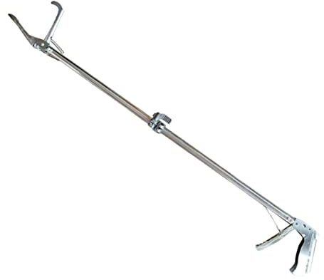 TOPPERFUN Thickened Anti-Slip Stainless Steel Crab Tong Lock, Extended Multi-Function EEL and Loach Clip for Seafood Catching and Outdoor Fishing